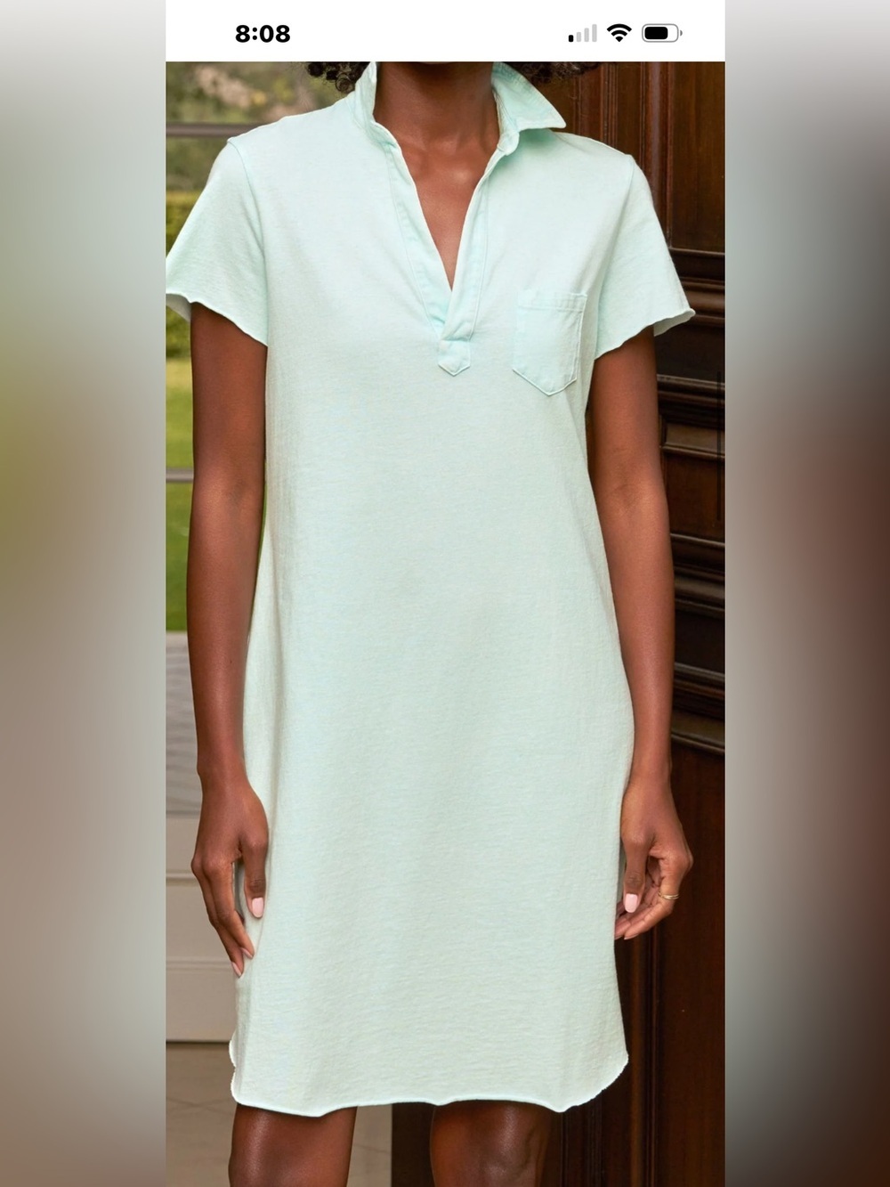 Peter Millar Mint Green Polo-Style Shirt Dress L